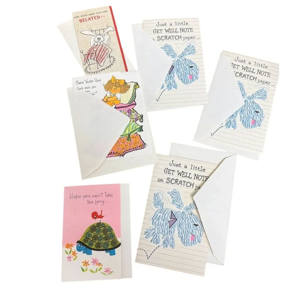 3lbs Vintage Greeting Card Lot Mixed Occasions Birthday Get Well Thanks Ephemera